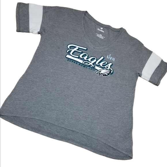 NFL EAGLES Grey/White/Green Jersey Shirt-L - Picture 2 of 4